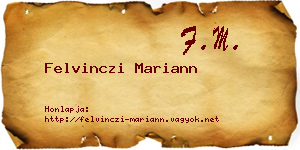 Felvinczi Mariann névjegykártya